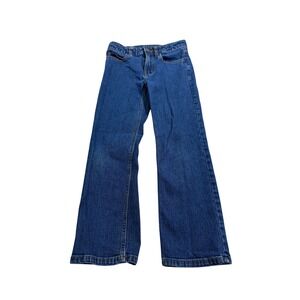 Carhartt Kids Bootcut Jeans Girls Size 10 Dark Wash Heart Button Denim Western